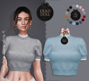 Second Life Marketplace - DEAD DOLL - Quinn Sweater - Sky